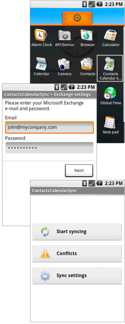 Wrike contact calendar sync with Exchange on Android